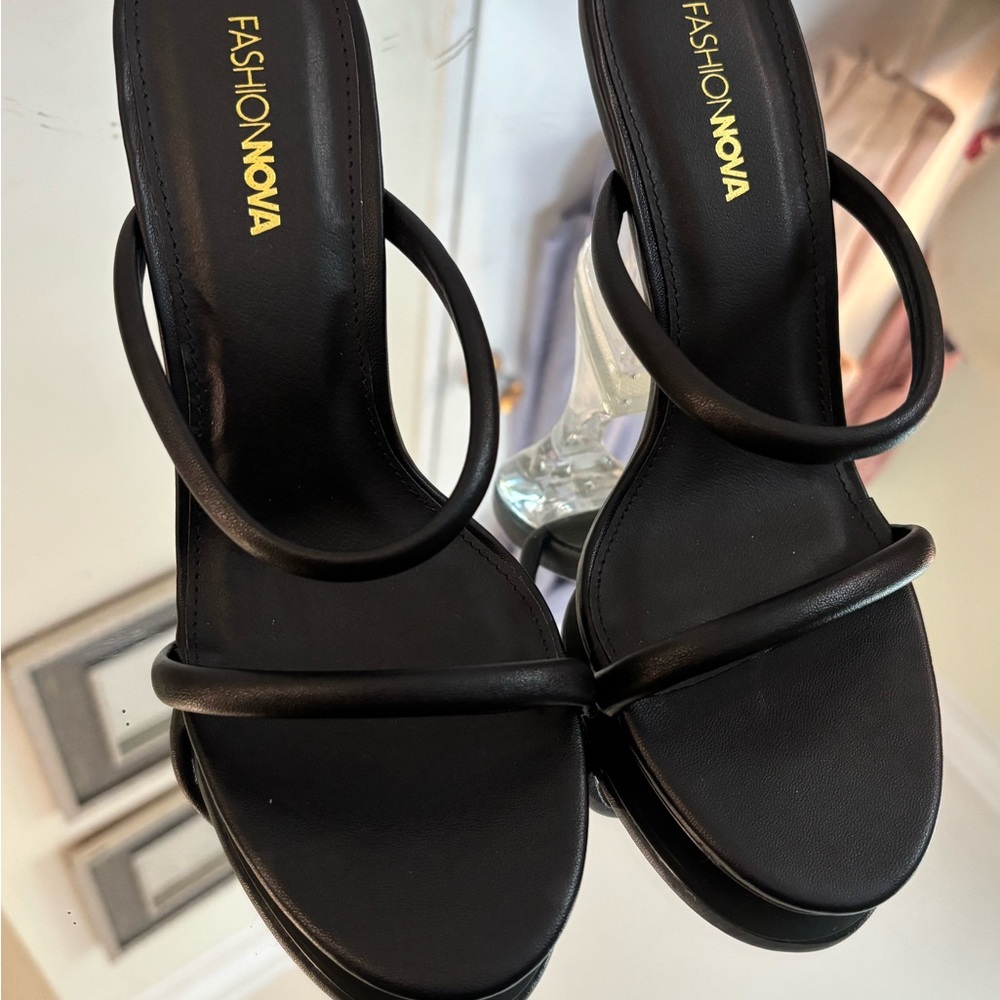 Fashion Nova Black Stiletto Heels Elegant Design